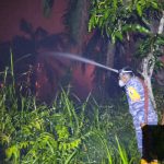 Menembus Gelap Malam, Satgas Karhutla Lanud Iskandar Terus Padamkan Api